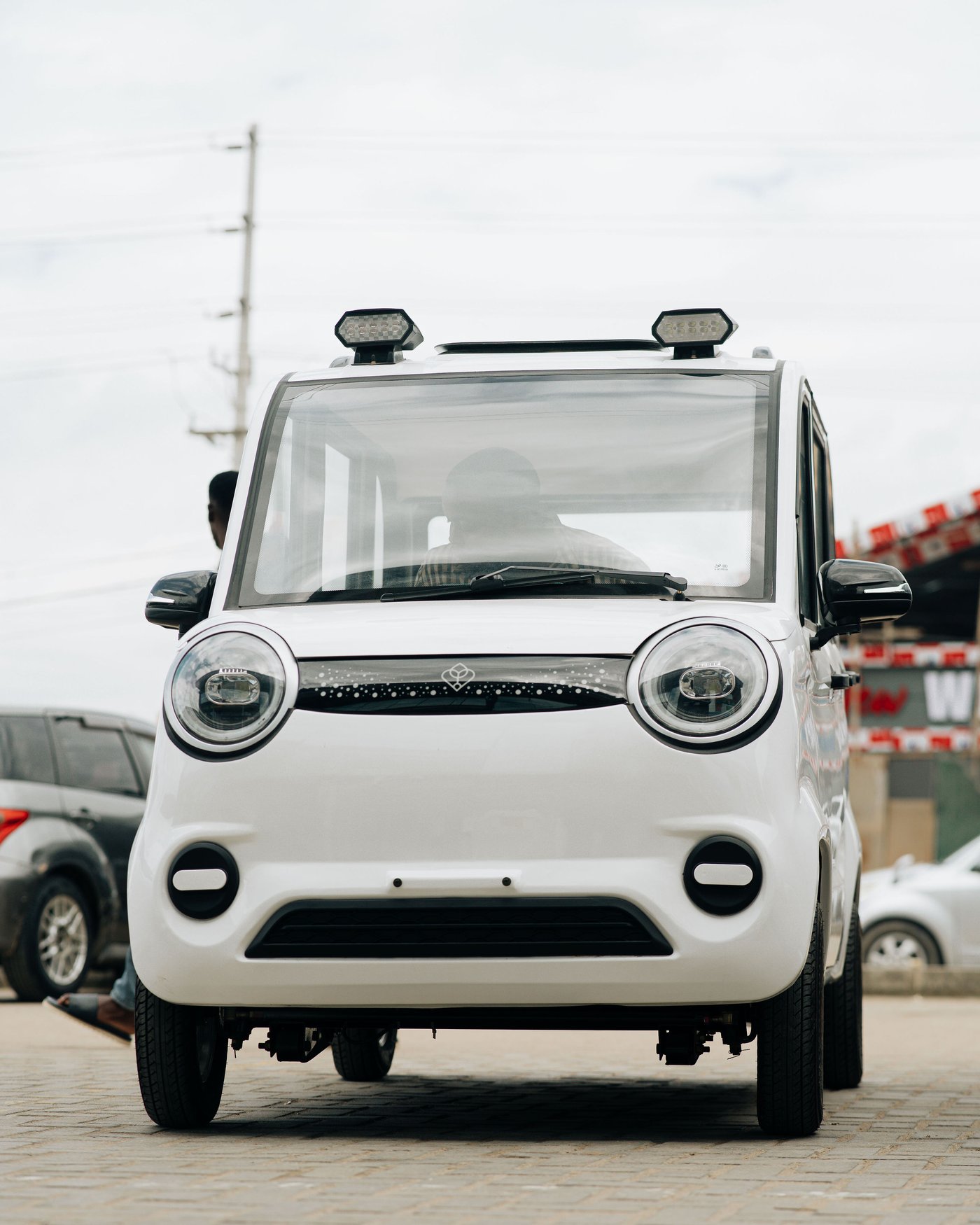 Mobility Ventures electric vehicle on a Dar es Salaam street.